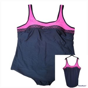 NWOT BLAIR Corolla Cutwork One Piece Swimwear Swimsuit Women's Size 26W.